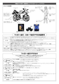 ファミリー走行・スポーツ走行クラス共通事項 ファミリー