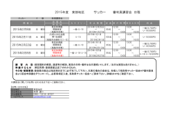 平成27年2.3月4級新規審判講習会予定表提出用東部地区）追加