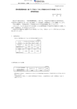 (群馬南地区) 原料費調整制度に基づく平成27年2月検針分