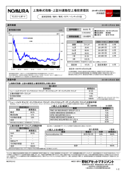 マンスリーレポート - 野村のNEXT FUNDS