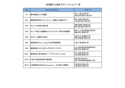 一般演題で公募を行うワークショップ一覧