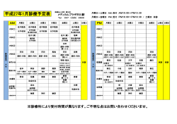 診療予定表（PDF） - メディカルプラザ市川駅