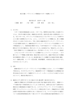 要旨 - 笹川スポーツ財団