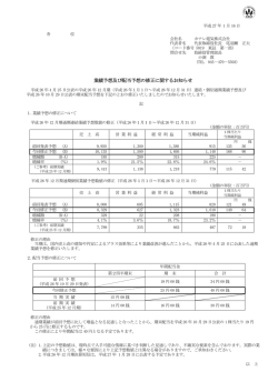 業績予想及び配当予想の修正に関するお知らせ