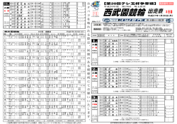 西武園競輪出走表 3日目