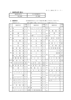 2 検査項目 1泊2日ドック 身 長 A L T （ G P T ） 内 科 体 重