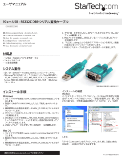 ユーザマニュアル 付属品 システム要件 90 cm USB