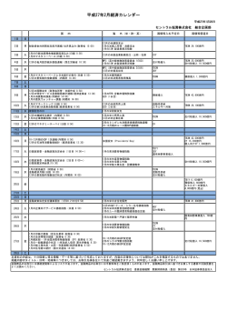 平成27年2月経済カレンダー