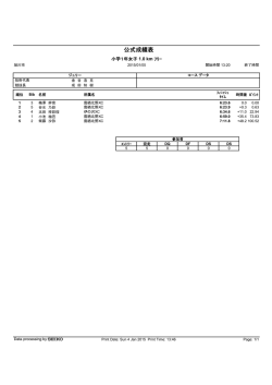 公式成績表