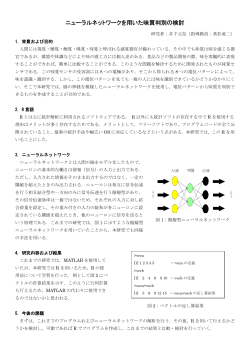 ニューラルネットワークを用いた味質判別の検討