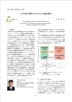 分子性伝導体における巨大磁気抵抗