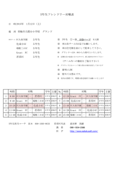 （月） U－11 練習試合