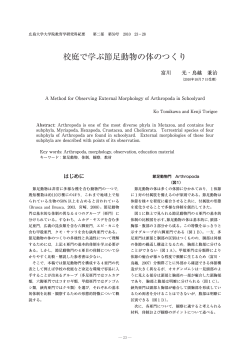 校庭で学ぶ節足動物の体のつくり - 広島大学 学術情報リポジトリ