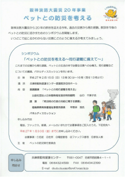 阪神淡路大震災20年事業について（PDF）