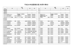H26課業計画