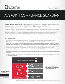 Compliance Guardian product brochure