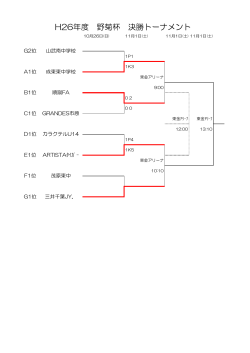 H26年度 野菊杯 決勝トーナメント - Hi-HO