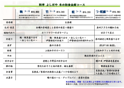 ラ・松廬コース 料亭 よしだや 冬の和食会席コース