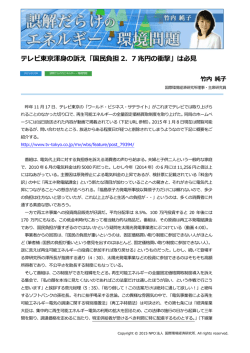 記事全文（PDF） - NPO法人 国際環境経済研究所｜International