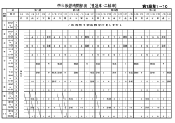 学科教習時間割表 [普通車・二輪車] 第1段階1～10
