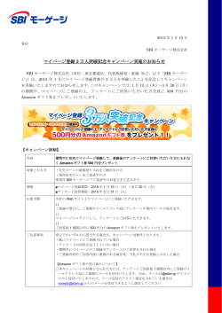 マイページ登録 3 万人突破記念キャンペーン実施の