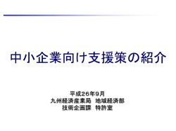 中小企業のための特許関連支援策～料金減免制度など～（PDF：3304KB）
