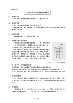 ロックボルトの引抜試験（NATM）参考資料