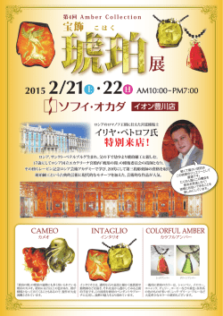 22(日)10：00～19：00琥珀展開催！！