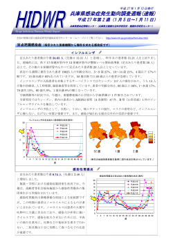 兵庫県感染症発生動向調査週報(速報)