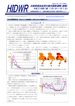 兵庫県感染症発生動向調査週報(速報)