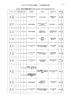 西日本地区2015年1月度催事日程