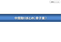 中間取りまとめ（骨子案）