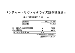 ベンチャー・リヴァイタライズ証券投資法人