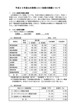 公共事業コスト改善の実績（平成23年度）（PDF：173KB）