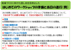 話し合いの方法～ワークショップ