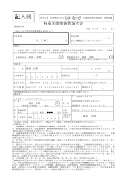 特定医療療養費請求書【記載例】 [PDFファイル／161KB]