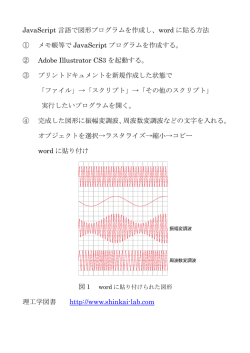 JavaScript 言語で図形プログラムを作成し、word に貼る