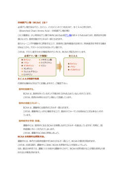 分岐鎖アミノ酸（BCAA）とは？ 必須アミノ酸であるバリン、ロイシン