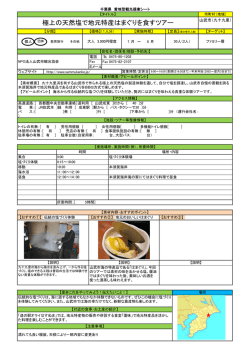 極上の天然塩で地元特産はまぐりを食すツアー（PDF：889KB）