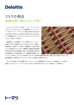 リスクの視点 - Deloitte