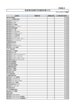 資料8-2 低炭素社会実行計画参加者リスト（PDF形式：343KB）