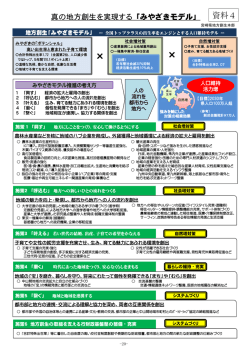 資料4：真の地方創生を実現する「みやざきモデル」（PDF：322KB）
