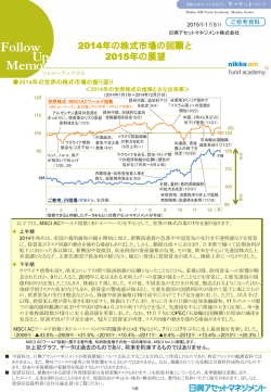 2014年の株式市場の回顧と 2015年の展望