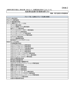 【別紙1】 低炭素社会実行計画参加者リスト