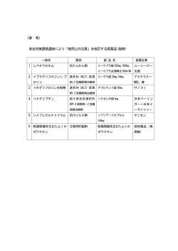 安全対策課長通知により、「使用上の注意」