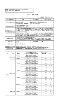 リコール届出一覧表