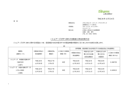 i シェアーズ ETF-JDR の分配金に係るお知らせ