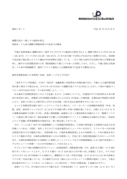 週次レポート 平成 26 年 12月 22日 調整円高の一服とドル値固め焦点