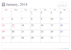 【2014年1月～2015年3月】シンプルカレンダー