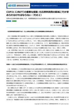 記事全文（PDF） - NPO法人 国際環境経済研究所｜International